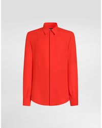 Dolce & Gabbana - Crêpe De Chine Silk Martini Shirt - Lyst
