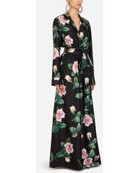 Dolce & Gabbana Tropical Rose Print Twill Suit - Multicolour