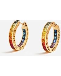 Dolce & Gabbana - Multi-colored Sapphire Hoop Earrings - Lyst