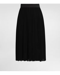 Dolce & Gabbana - Pleated Chiffon Midi Circle Skirt - Lyst
