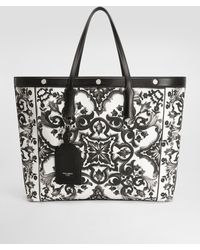 Dolce & Gabbana - Shell-Print Calfskin Shopping Bag - Lyst