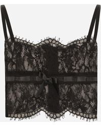 Dolce & Gabbana - Floral Lace Corset Top - Lyst