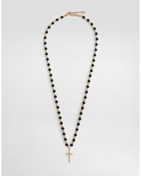 Dolce & Gabbana - Halskette Aus Metall Mit Logo - Lyst