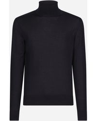 Dolce & Gabbana - Cashmere And Silk Turtle-Neck Sweater - Lyst