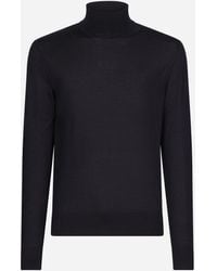 Dolce & Gabbana - Rollkragenpullover Aus Kaschmir Und Seide - Lyst
