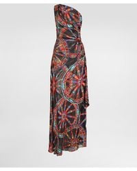 Dolce & Gabbana - Carretto-Print One-Shoulder Twill Dress - Lyst