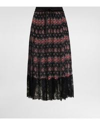 Dolce & Gabbana - Small Flower Bouquets-Print Pleated Chiffon Skirt - Lyst