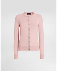 Dolce & Gabbana - Cashmere Cardigan With Jewel Buttons - Lyst