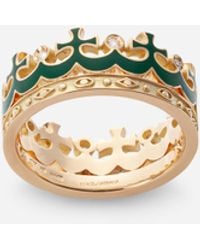 Dolce & Gabbana - Crown リング クラウンフォルム グリーンエナメル＆ダイヤモンド - Lyst