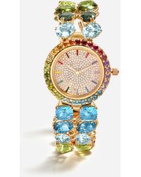Dolce & Gabbana Watch With Multi-colored Gems - Metallic