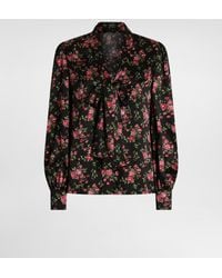 Dolce & Gabbana - Small Rose Bouquet-Print Satin Shirt - Lyst