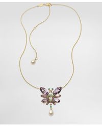 Dolce & Gabbana - Butterfly Necklace 18-Carat And Amethysts - Lyst