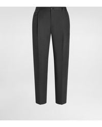 Dolce & Gabbana - Washed Linen Canvas Trousers - Lyst