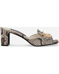 Dolce & Gabbana - Python Skin Mules - Lyst