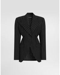 Dolce & Gabbana - Single-Breasted Pinstripe Virgin Wool Jacket - Lyst
