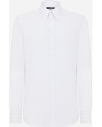 Dolce & Gabbana - Striped Cotton Martini-Fit Shirt - Lyst