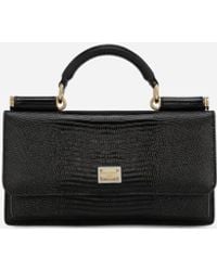 Dolce & Gabbana - Mini-Bag Leguan-Prägung - Lyst