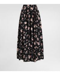 Dolce & Gabbana - Tellerrock Aus Charmeuse Mit Vintage-Rosen-Print - Lyst