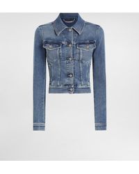Dolce & Gabbana - Cropped Denim Jacket - Lyst
