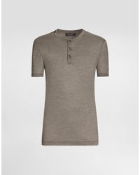 Dolce & Gabbana - Silk Serafino T-Shirt� - Lyst