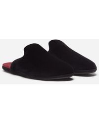 Dolce & Gabbana Zapatos Sin Cordones De Terciopelo - Negro