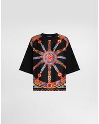 Dolce & Gabbana - Carretto-Print Jersey T-Shirt - Lyst