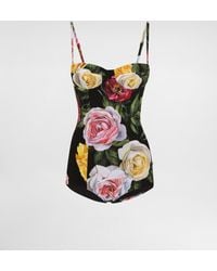 Dolce & Gabbana - Bañador Balconette Con Estampado De Rosas Y Peonías - Lyst