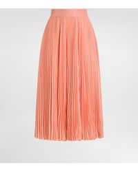 Dolce & Gabbana - Long Pleated Chiffon Skirt - Lyst