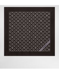 Dolce & Gabbana - Silk Pocket Square With Micro-Design And Logo - Lyst