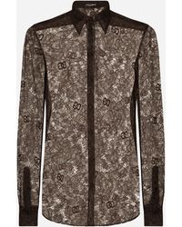 Dolce & Gabbana - Chantilly Lace Martini-Fit Shirt - Lyst