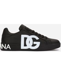 Dolce & Gabbana Logo Portofino Sneakers - Black