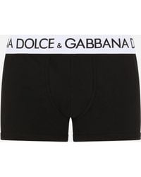 Dolce & Gabbana - Lange Boxershorts Baumwolljersey Bi-Elastisch - Lyst