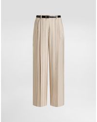 Dolce & Gabbana - Regimental Pinstripe Trousers - Lyst