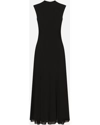 Dolce & Gabbana - Light Viscose Jersey Calf-Length Dress - Lyst