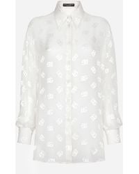 Dolce & Gabbana - シャツ デヴォレシルク Dgロゴ - Lyst