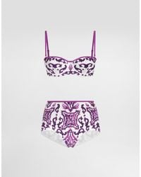 Dolce & Gabbana - 'Maiolica' Print Bikini - Lyst