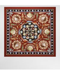 Dolce & Gabbana - Shell-Print 90X90 Silk Scarf - Lyst