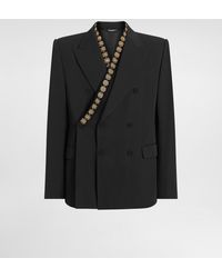 Dolce & Gabbana - Double-Breasted Sicilia Bistrecht Wool Canvas Jacket - Lyst