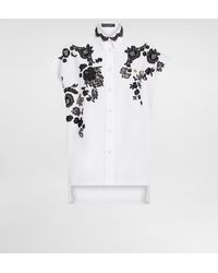 Dolce & Gabbana - Oversize Cotton Poplin Shirt With Lace Appliqués - Lyst
