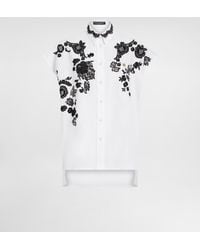 Dolce & Gabbana - Oversize Cotton Poplin Shirt With Lace Appliqués - Lyst