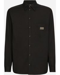 Dolce & Gabbana - シャツ マルティーニフィット コットン ロゴプレート - Lyst