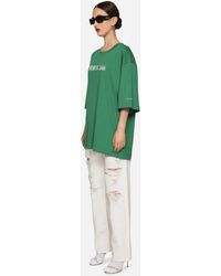Dolce & Gabbana - Cotton Jersey T-Shirt With Dgvib3 Print - Lyst
