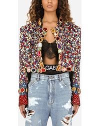 Dolce & Gabbana Mikado Evening Jacket With Embroidery - Multicolour