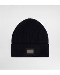 Dolce & Gabbana - Cashmere And Wool Hat With Branded Tag - Lyst
