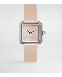 Dolce & Gabbana - Sofia Steel Watch With Colorless Diamonds - Lyst