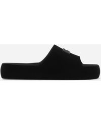 claquettes et tongs Sandales et claquettes Homme Chaussures Sandales Mules de plage en caoutchouc à logo DG Dolce & Gabbana pour homme en coloris Noir 