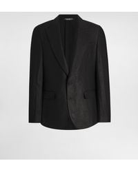 Dolce & Gabbana - Single-Breasted Linen Fabric Jacket - Lyst