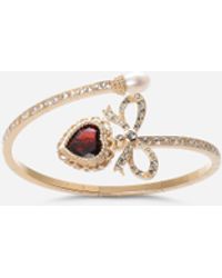 Dolce & Gabbana - Devotion Bracelet 18 Carat, Rhodolite Garnet And Sapphires - Lyst