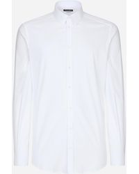 Dolce & Gabbana - シャツ ゴールドフィット ストレッチコットン - Lyst