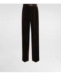 Dolce & Gabbana - Smooth Velvet Trousers - Lyst